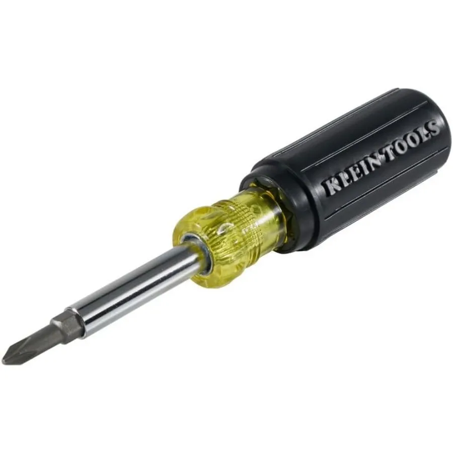 Juego de destornilladores profesionales 5 en 1: 2 destornilladores de tuercas planos/2 Phillips/1, ideales para ingenieros, entusiastas del bricolaje, mantenimiento del hogar