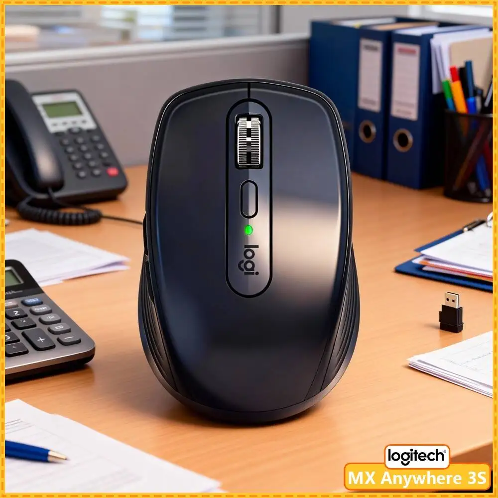 Premium MX Anywhere 3S - 8000 DPI, USB-C Fast Charge, Anti-Slip, Ideal for Tea House & Order Tracking