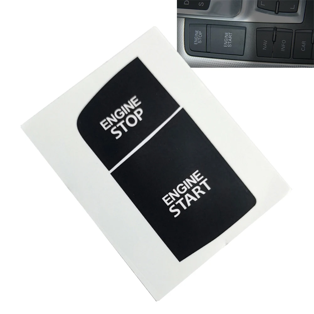 Button Repair Decal Ignition Switch Repair Car Interior Repair Black Overlay High Grade Vinyl Practical To Use