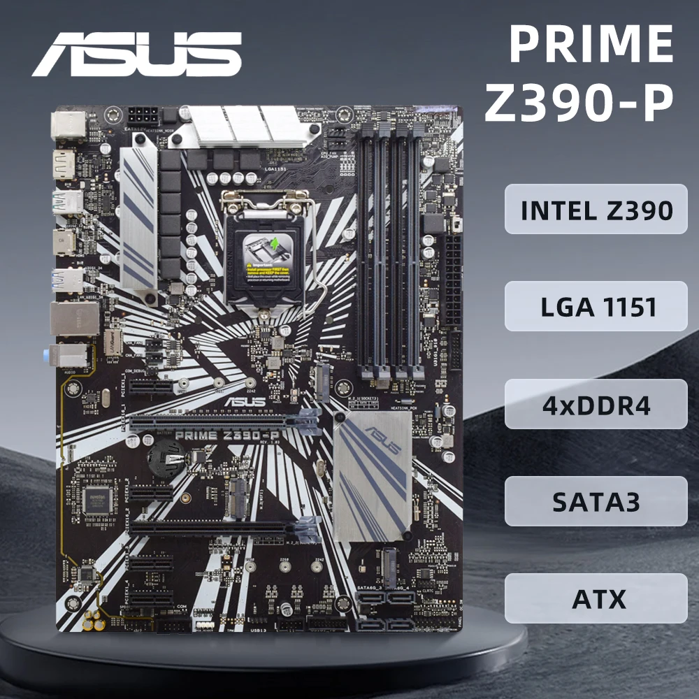 asus prime placa mae chipconjunto intel z390 ddr4 x m2 hdmi sata iii pci e 30 nona geracao core i9 i7 i5 01