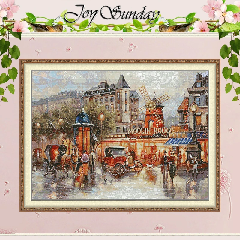 

Снежные уличные сцены, набор для вышивки крестом, сделай сам, 11CT, 14CT, 16CT, штампованный DMC, набор для вышивки крестом, вышивка, рукоделие, подарки