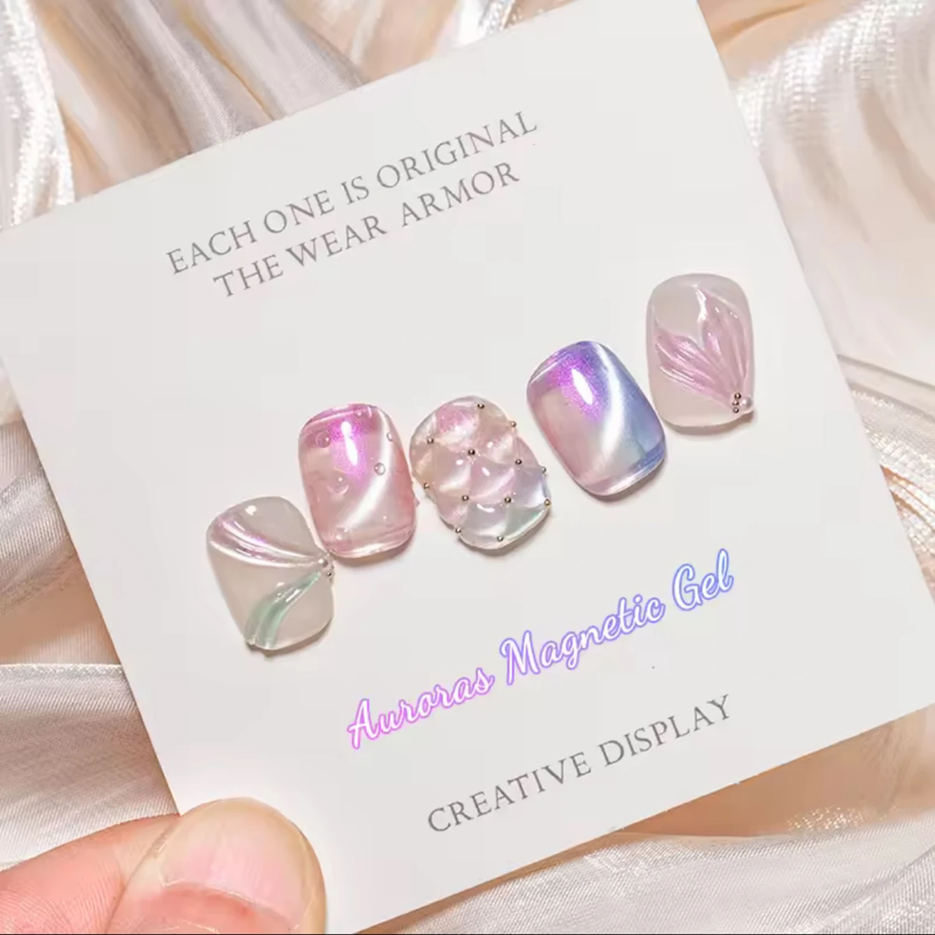 10ML 1PCS Hot Selling Mermaid Glass bead Whitening Popular 6 Color Magnet Aurora Pearl Cat Eye Gel Nail Polish Nail Supplies
