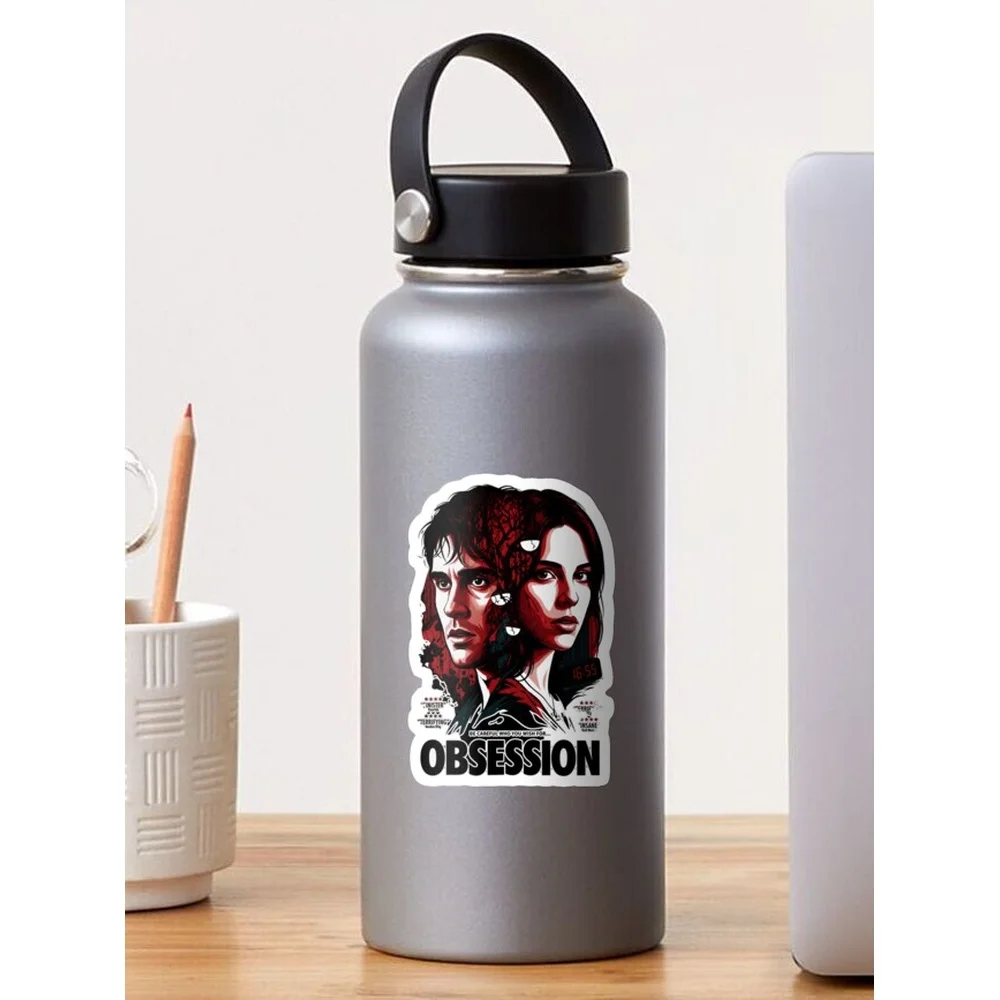 Obsession Movie 2026 - Obsession Sticker for Laptop Decor Bedroom Car Cute Cartoon Art Fashionable Public Suitcase