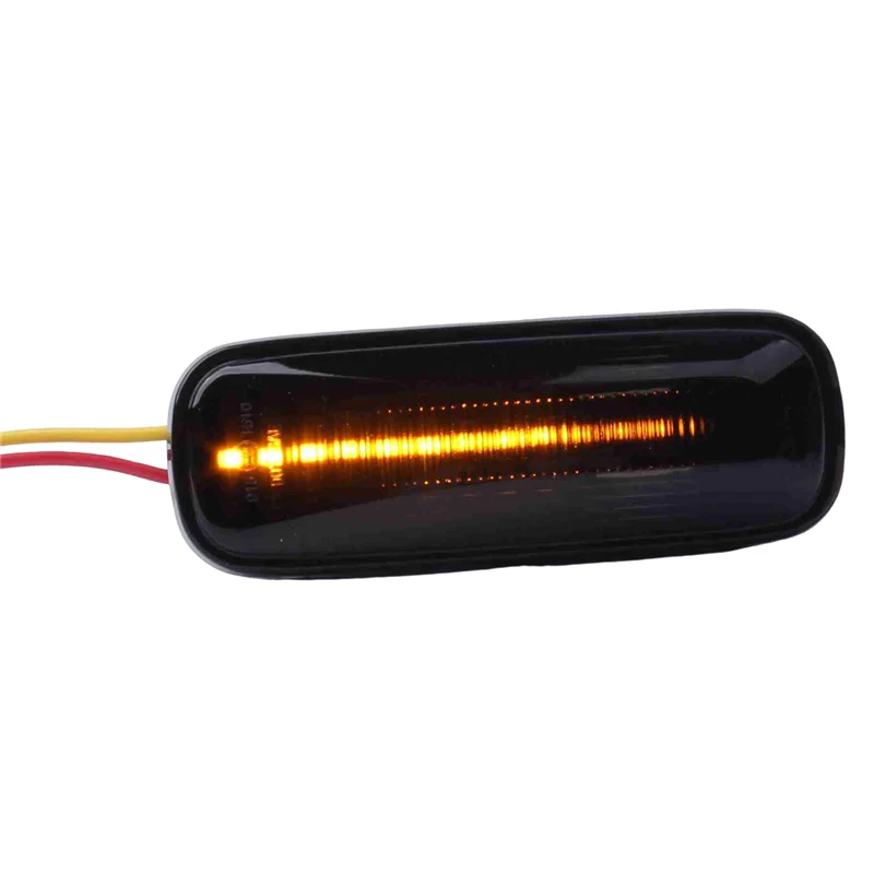 Auto Led Zijmarkering Richtingaanwijzer Lichtgeel Looplicht Positie Lamp Voor Honda Civic 1995-2000 Zwart