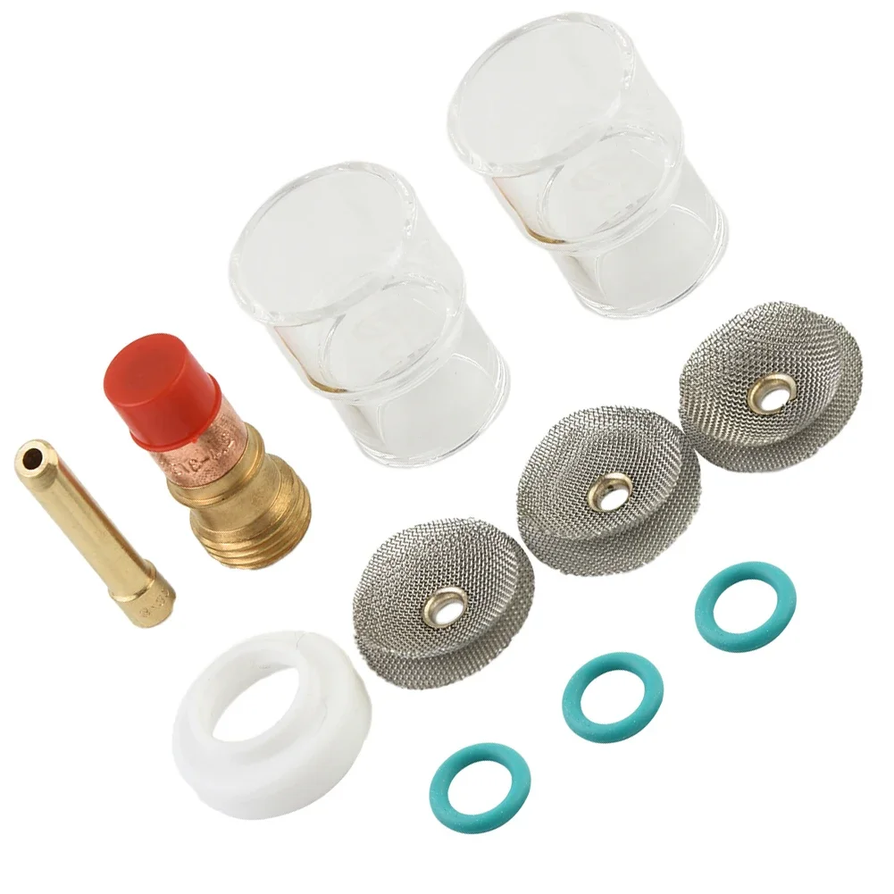 TIG Torch Set Welding Torch Set #12 18 26 3/32 Gas Lens Collet Kit For WP-17 Cup 2.4mm TIG Torch Glasses Collet Body Kit