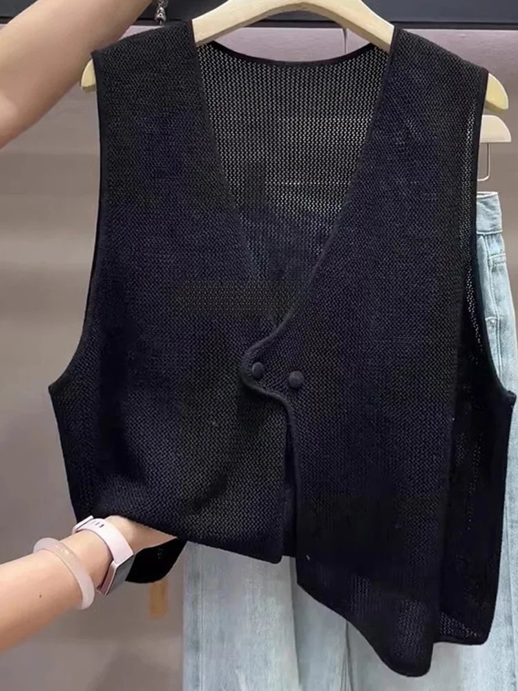 Faionable  Color V-Ne Svel Vest Loose Casual Slimming Summer New Sle Commute Comfortable Women's Tank Top