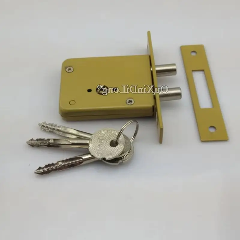 Brand New 1Piece European Mortise Locks Double Post Invisible Door Locks Tube Well Hidden Manager Security Lock Cross Key