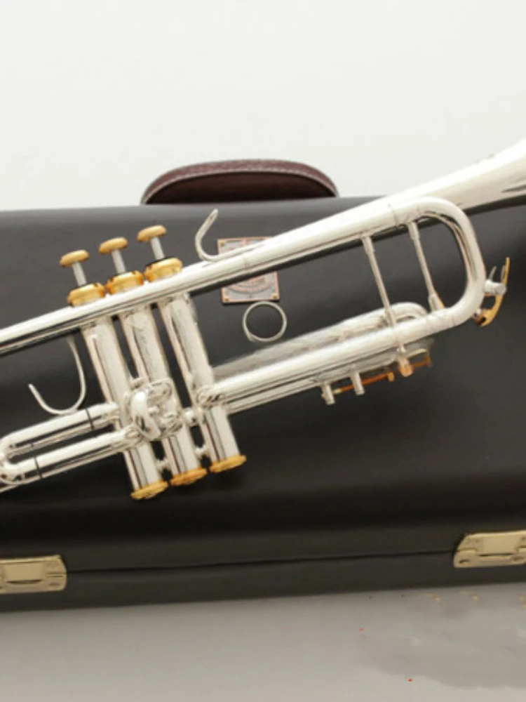 Hot New Product LT197S-99 Trumpet B Flat Silver Plated Popular instruments Music  With Case Free Shipping