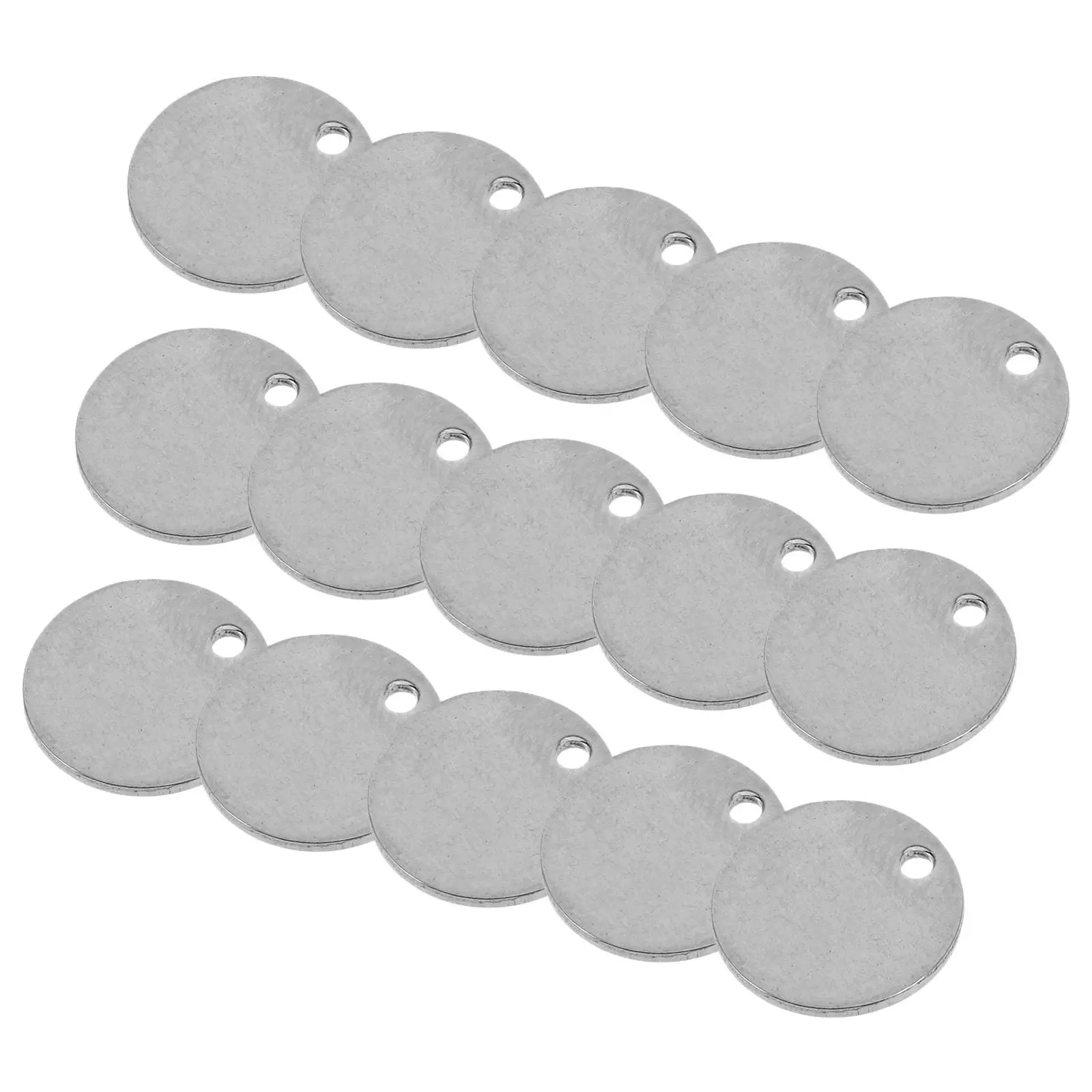 

20 Pcs Stainless Steel Pendant Aluminum Blank Tag Blanks Tags Simple Round Stamping
