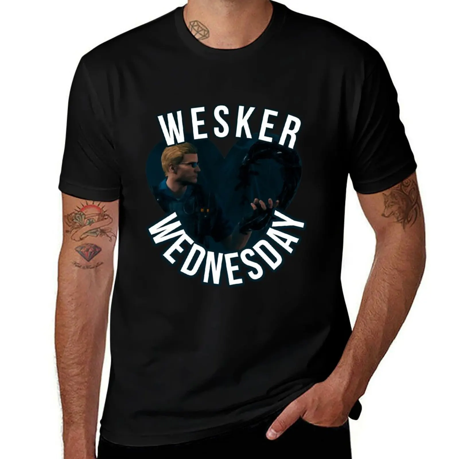 Футболка Wesker On Wednesdays Wear, мужские футболки для мужчин, мужские футболки, футболка с рисунком Футболка Wesker On Wednesdays Wear, мужские футболки для мужчин, мужские футболки, футболка с рисунком