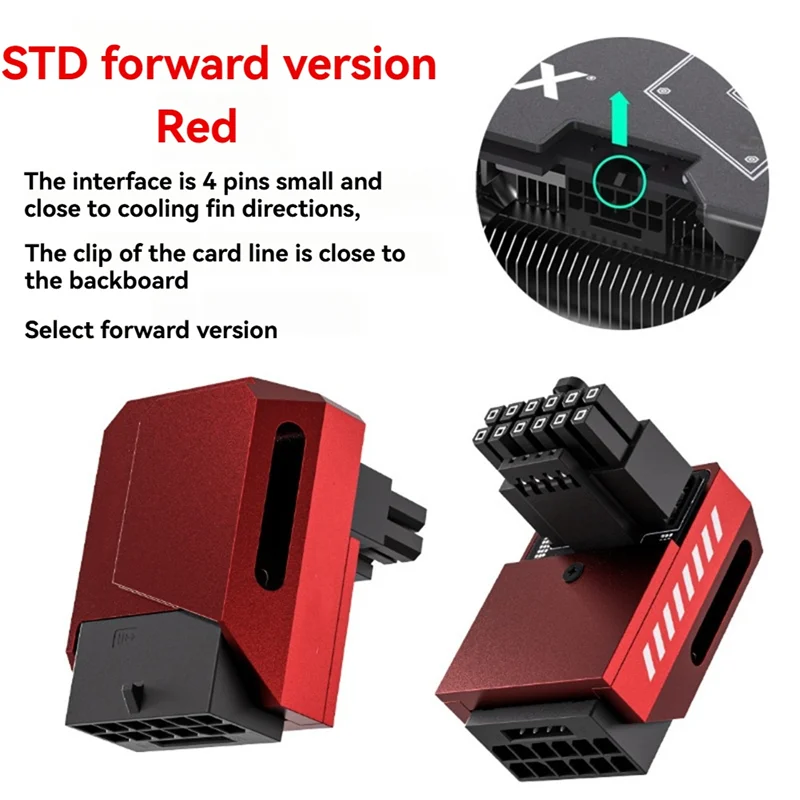 Upgraded 12V 16Pin 90 Degree Angled Turning Connector Power Adapter 12VHPWR GPU Male To Female Connector For Desktop Graphic Car
