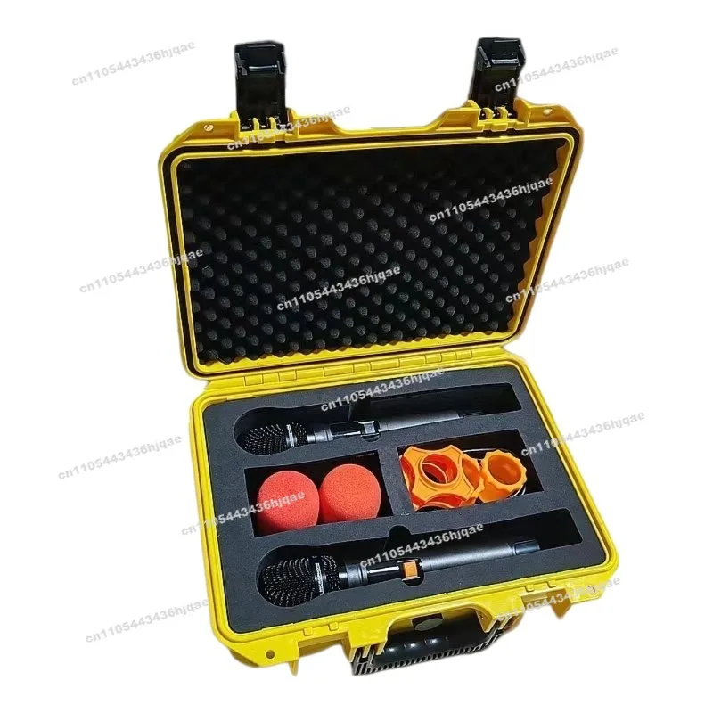 Microphone Protective Case 4 Pcs 2 Pcs Suitcase Wireless Microphone Case Storage Case Handheld Box