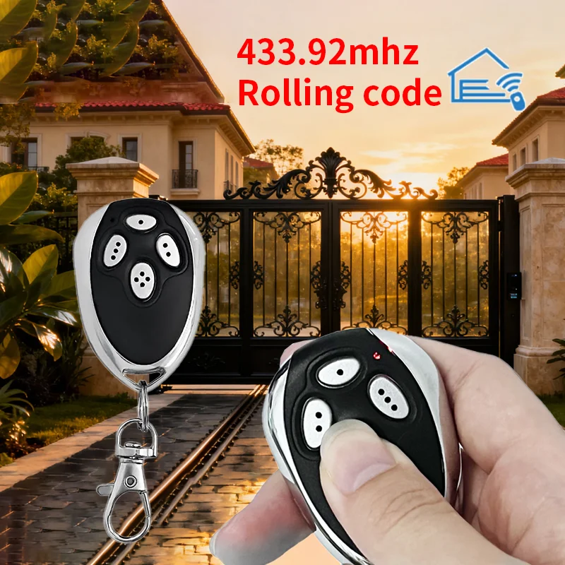 

Alutech AT-4 AR-1-500 AN-Motors AT-4 ASG1000 AT4 433MHz Rolling Code for GarageNewest Remote Control Gate