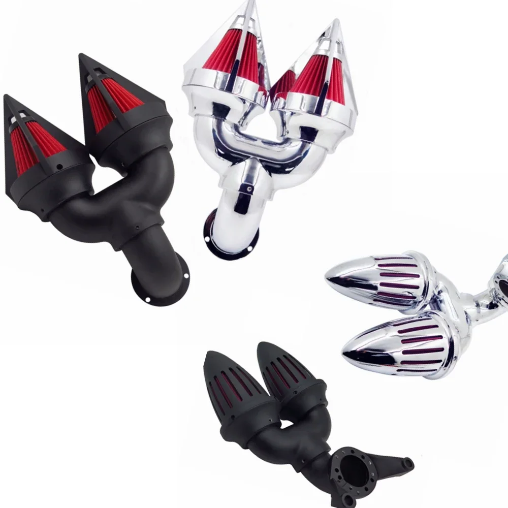 

Motorcycle Parts Double Bullet Air Intake Cleaner Kit For Harley Davidson 2004-2014 CV Carburetor Delphi V-Twin Fatboy FLSTF