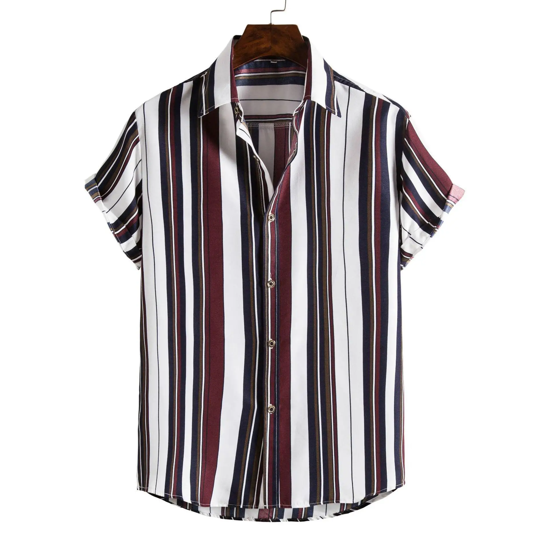 Men's Summer Floral Print Beach Shirt Short Sleeve Lightweight Casual Shirt for Men's Summer Fashion Floral Clothing
