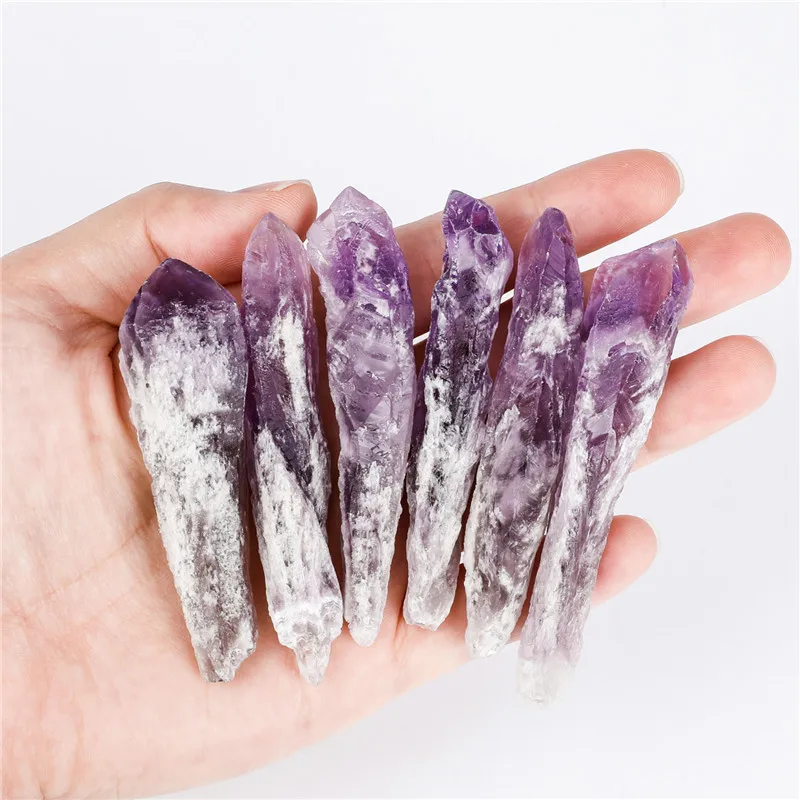 Natural Brazil Skeletal Amethyst Cluster Scepter Quartz Crystal Wand Point Mineral Specimen Reiki Healing Home Decor Gifts