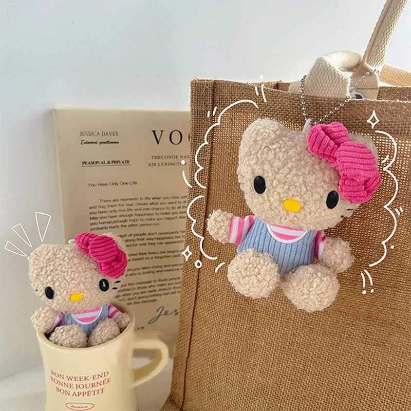 

Мультяшная плюшевая игрушечная кукла Sanrio, милая плюшевая игрушка Hello Kitty, брелок, подвески, украшения для сумки, украшение для дома и автомобиля, подарки на день рождения