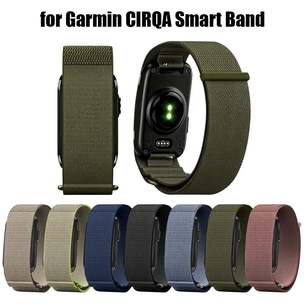 1pcs Nylon Woven Strap for Garmin CIRQA Smart Band Sports Fitness Tracker Adjustable Loop Straps Wristband for Men Women 2026