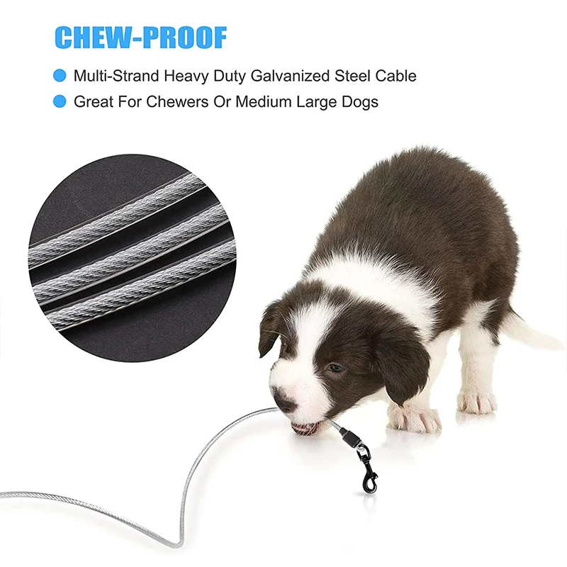 New Steel Wire Dog Leash Anti-bite Steel Wire Reflective Pet Leashes For Small Medium Large Dogs Wire Dog Leash Dog Accessories