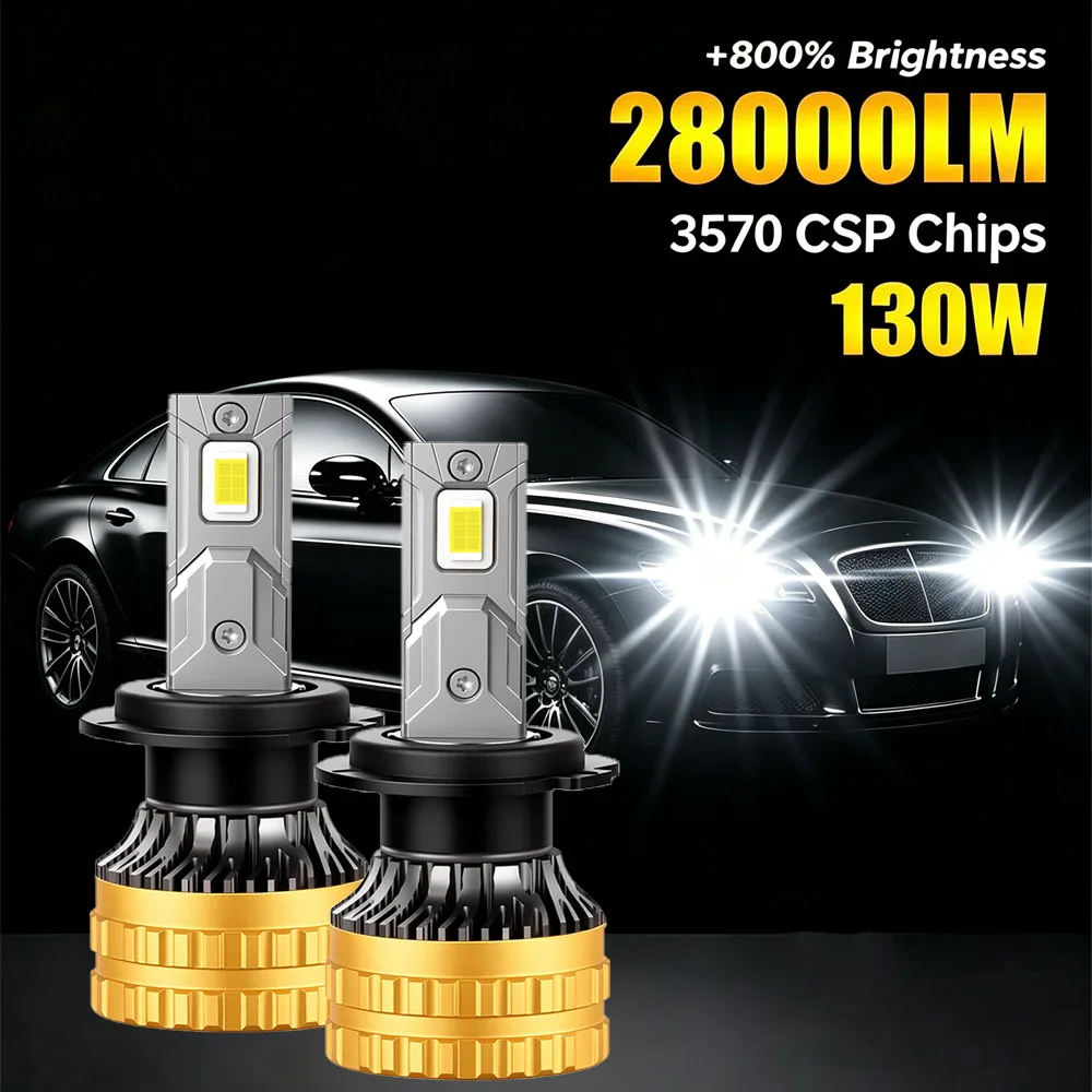 

H7 Led Long Life Version 130W Headlight Bulbs 6000K Canbus Car 28000LM H7 Led Headlamps High Brightness