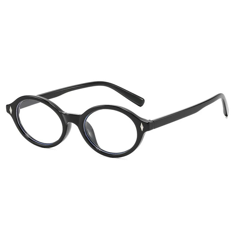 Korean-style oval-shaped decorative glasses, both men's and women's versions, anti-blue light glasses