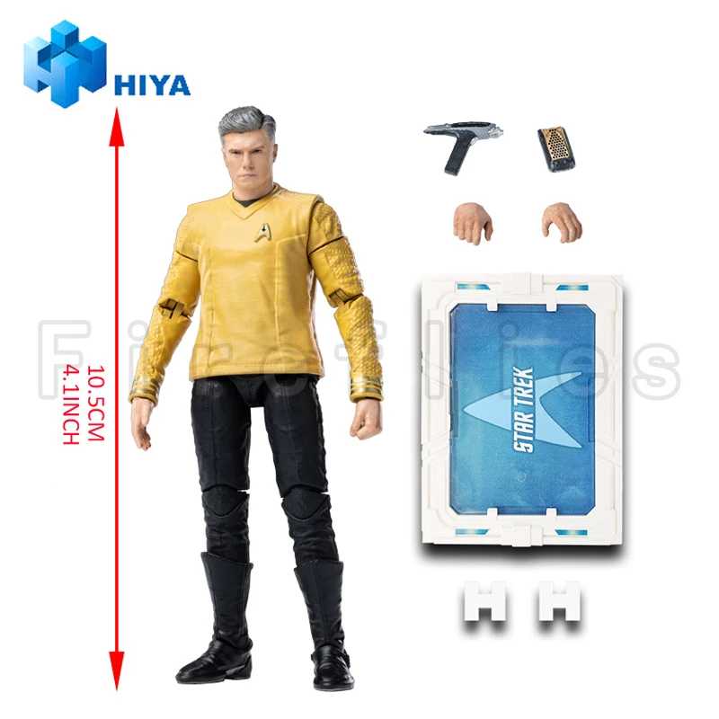 

HIYA 3.75inch 1/18 Action Figure Exquisite Mini Series Star Trek Strange New Worlds Pike Anime Collection Model Toy