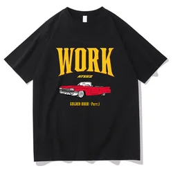 Punk Band ATEEZ Work T-shirts Cotton Women Men Summer Tee-shirt 2024 New Album Graphic Printing Tshirts Casual Unisex Tees Tops