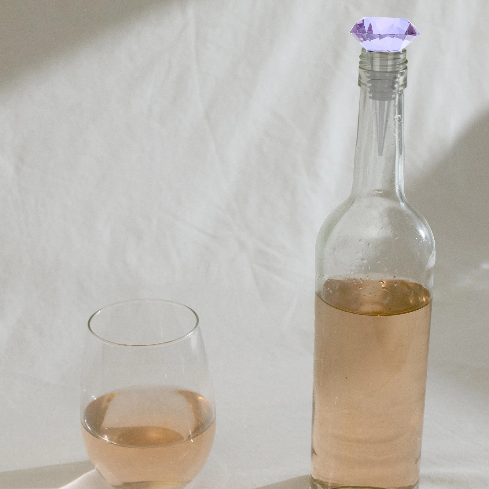 

2 Pcs Crystal Stopper Good Sealing Stoppers Bottle Covers Glass Wedding for Beverage Alloy