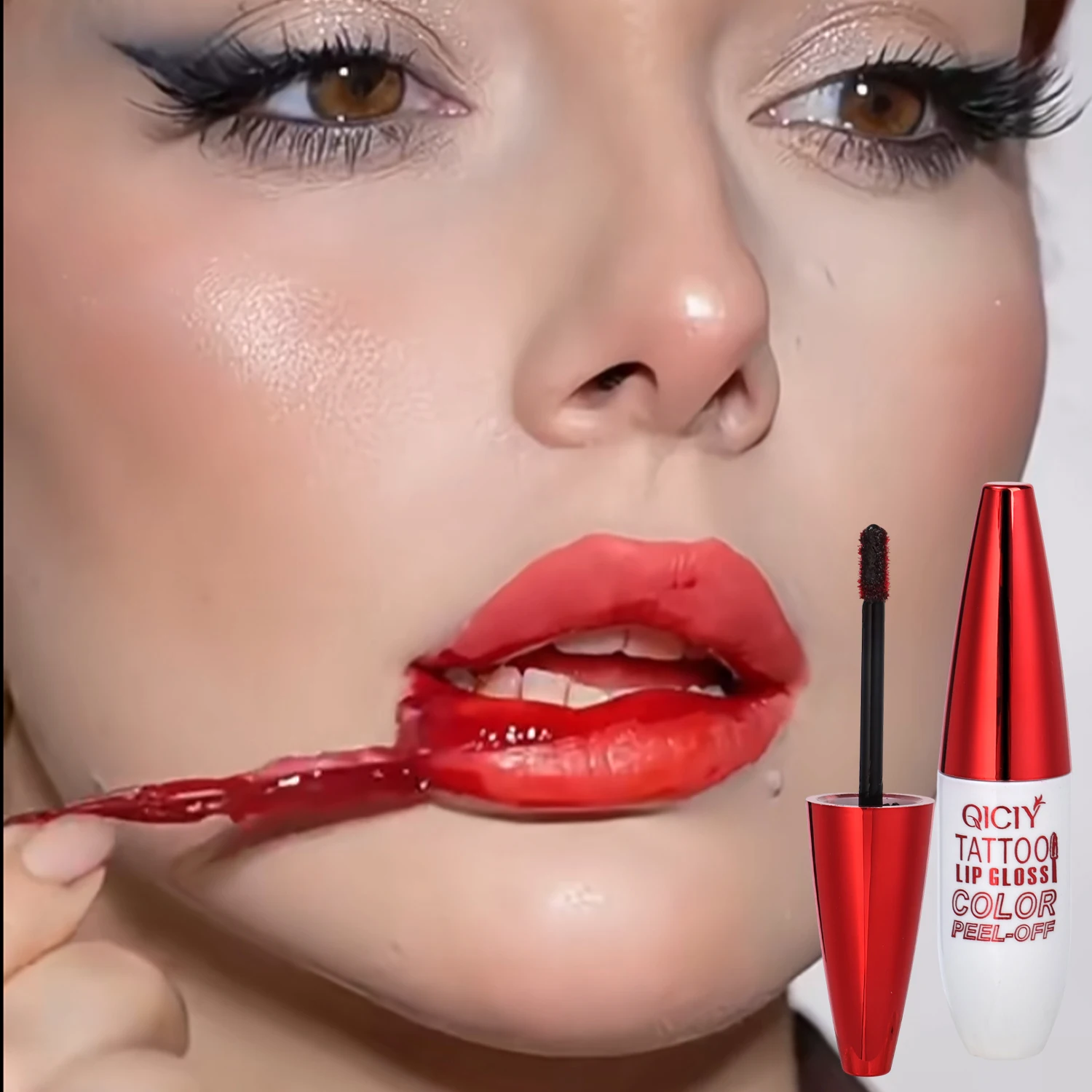 Rouge à lèvres hydratant liquide, brillant à lèvres pelable, imperméable, longue durée, tatouage, tasse antiadhésive, maquillage, teinte naturelle, cosmétiques