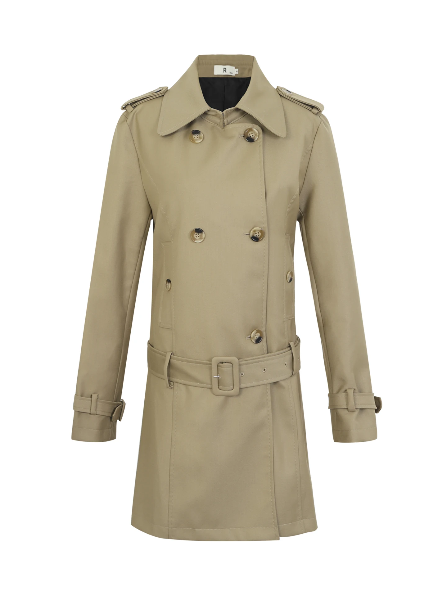 

G Sle Women's Mid-Length Jaet 2025 Autumn New Faion Small Size ular Outerwear Simple Commute Polyester Blend