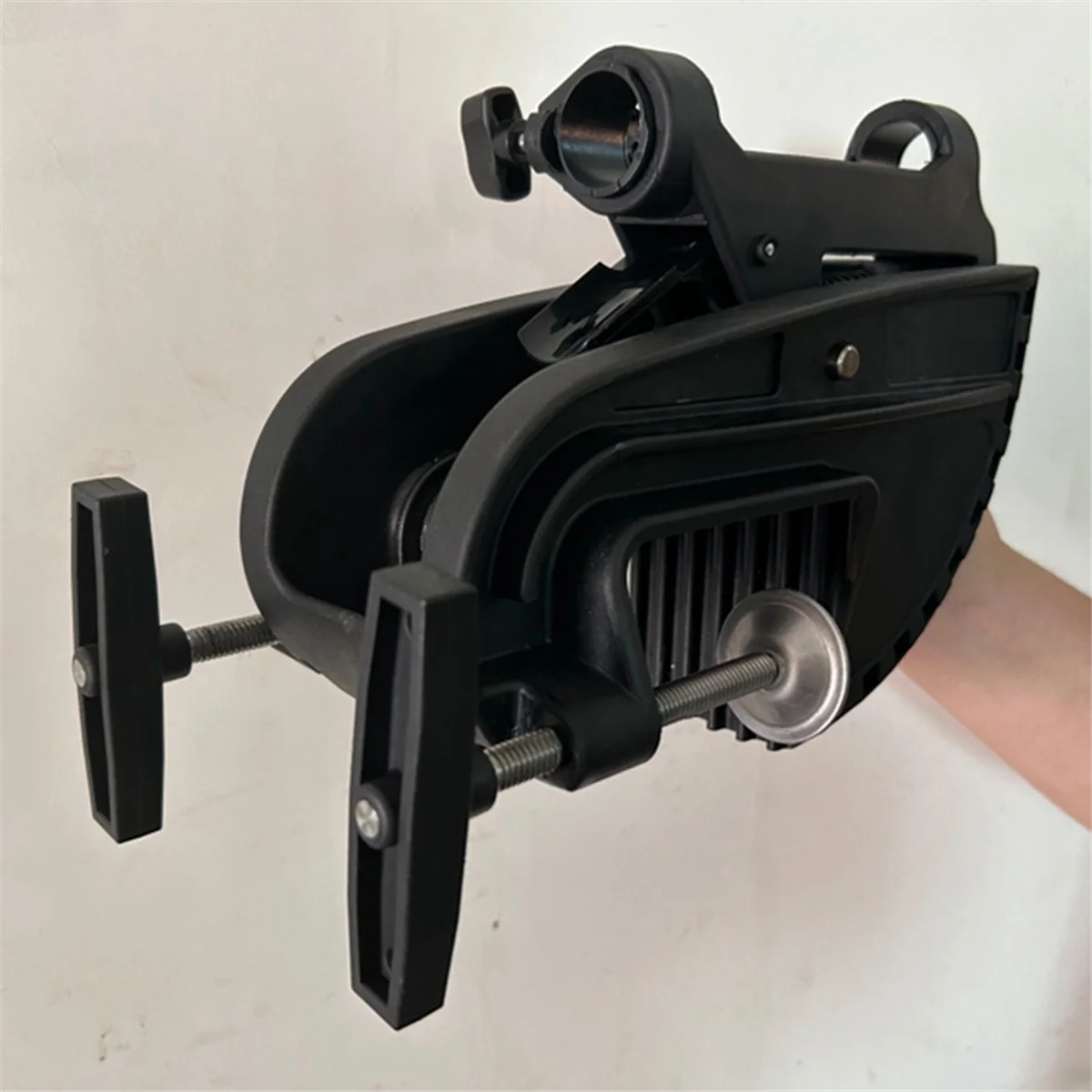 Fotografia 5: # Peças e acessórios automotivos 78O, kit de dobradiça de suporte de motor de popa elétrico para eixo de 1 1/8 polegadas, preto
