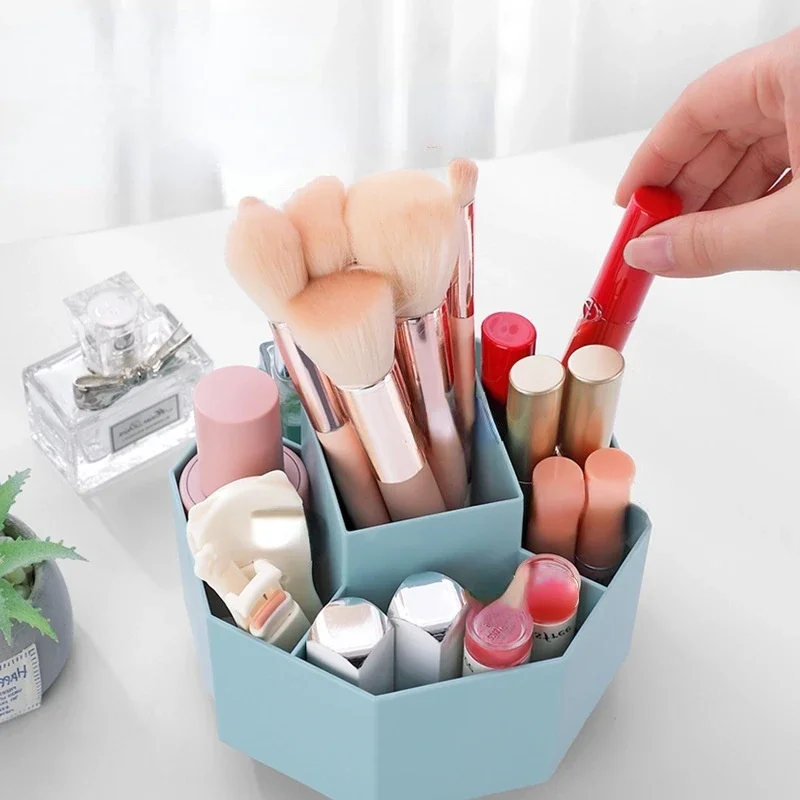 

Cosmetic Organizer Box Degree Rotating Makeup Brush Case Holder Lipstick Holder Eyebrow Pencil Storage Tube Make Up Organizer