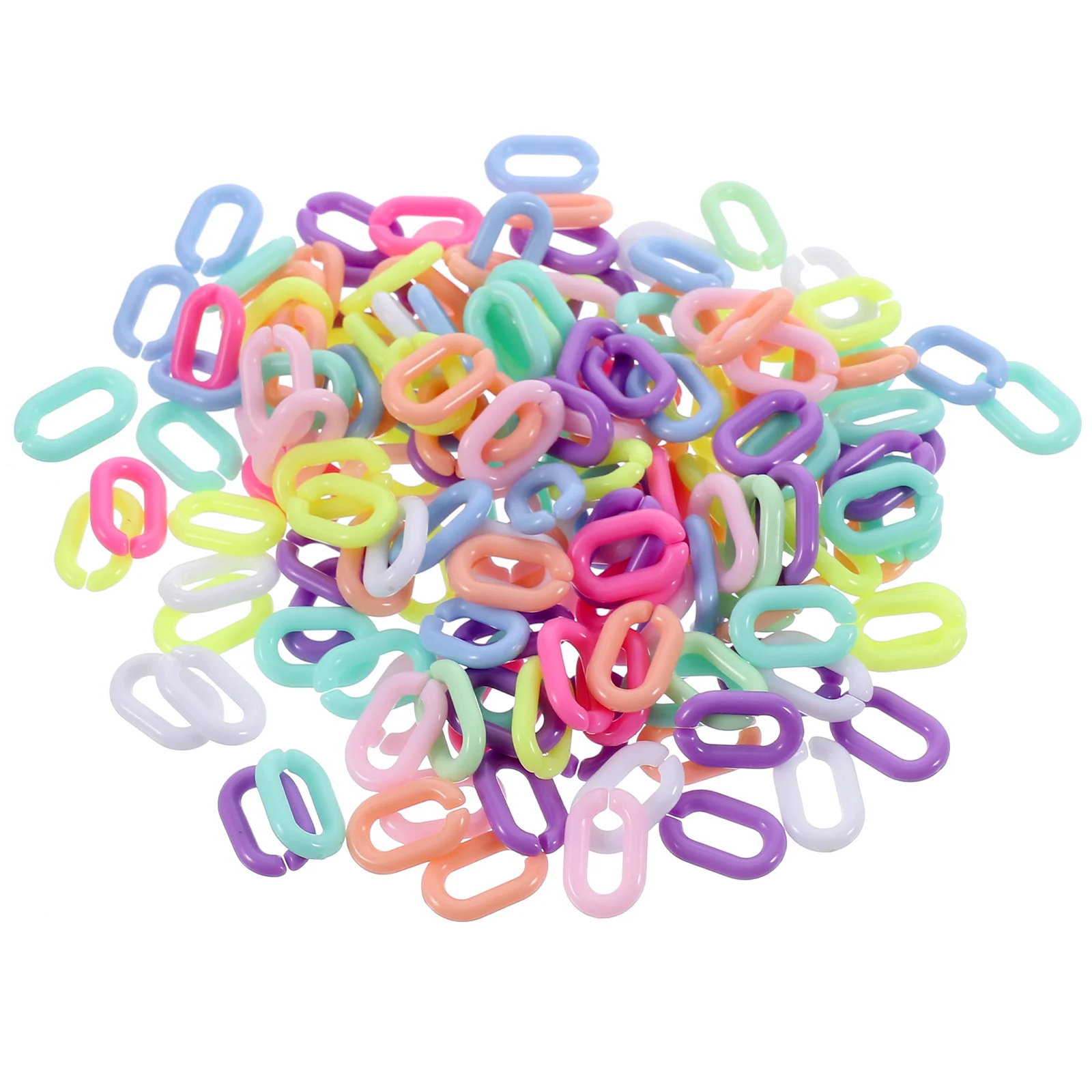 

800pcs Acrylic Chain Linking Rings 6x11mm Buckles for Phone Bags Jewelry Projects Reusable Decorations Bracelet Connectors