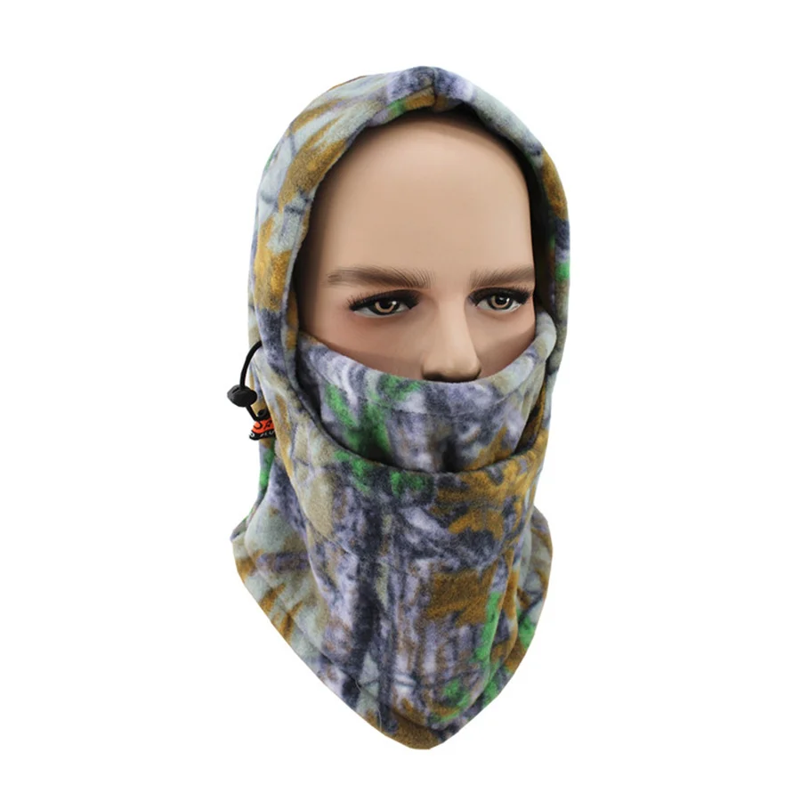 Cagoule tactique d'hiver en polaire, masque facial coupe-vent, chauffe-cou pour la chasse, la pêche, le cyclisme et les Sports
