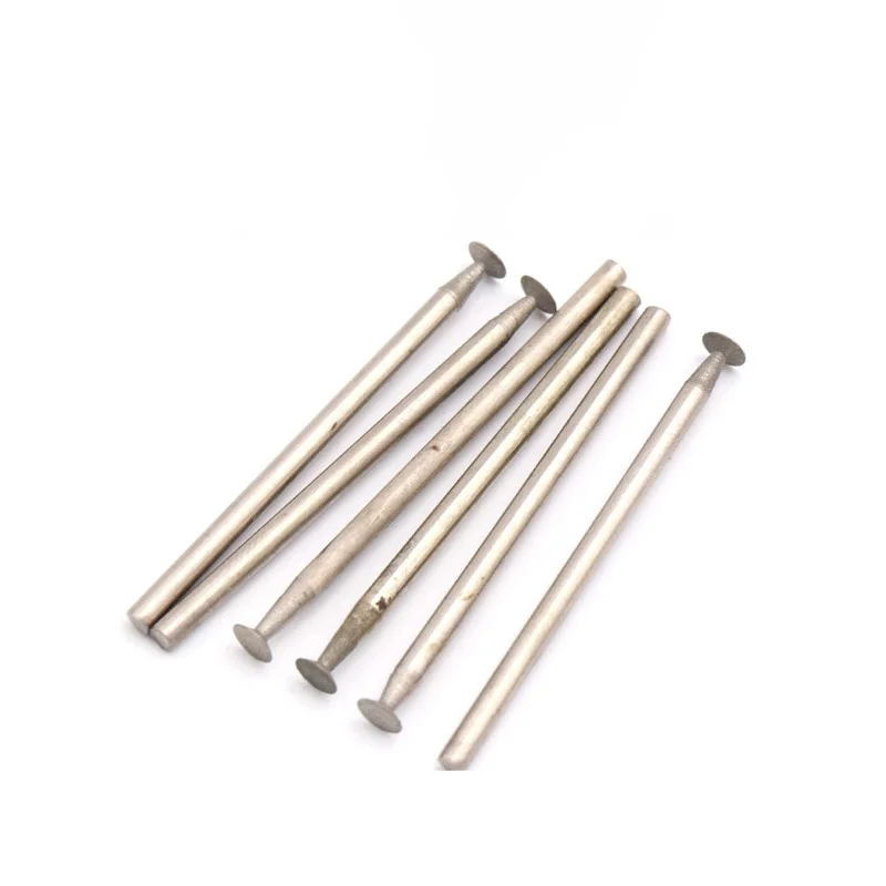5Pcs Diamond Grinding Head 2.35mm Shank H-Needle Bowl Shaped Electroplated Diamond Head Burr Grinding Engraving Bit