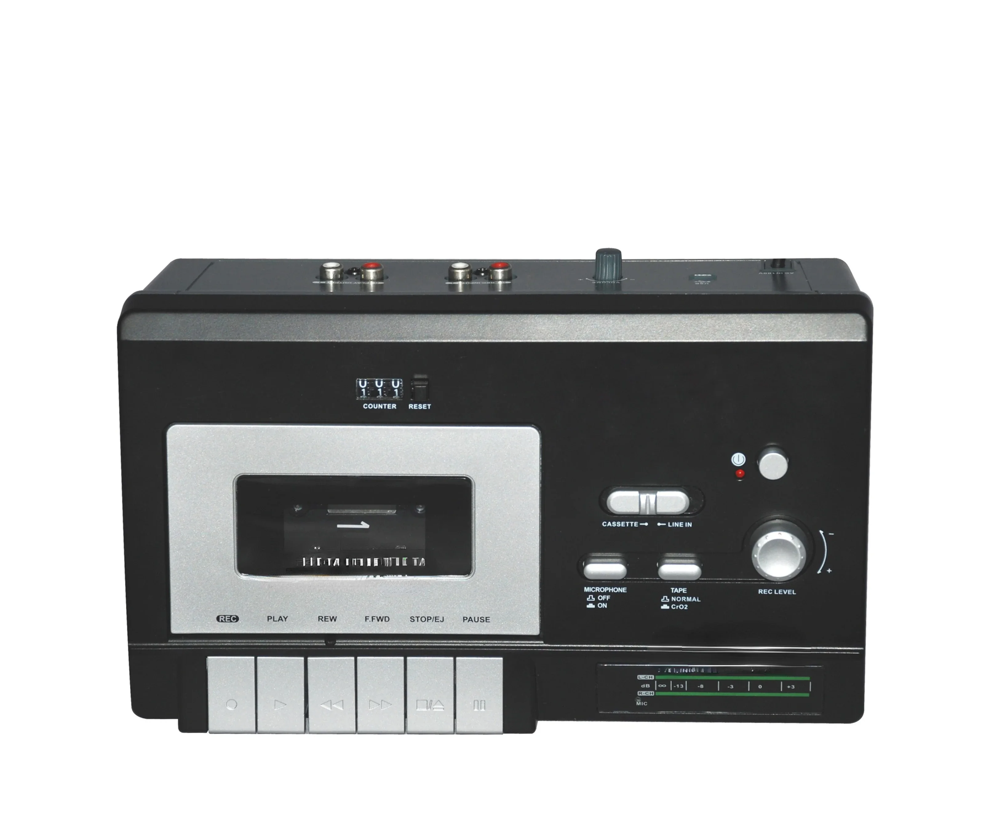 High Quality Portable music system w/USB to PC Recording double tape and Built-in Mono Speaker audio cassette recorder player