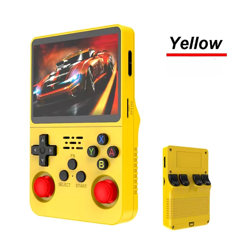 Konsol Game Genggam Retro R36S Sumber Terbuka Sistem Linux Layar IPS 3.5 Inci Pemutar Video Saku Portabel
