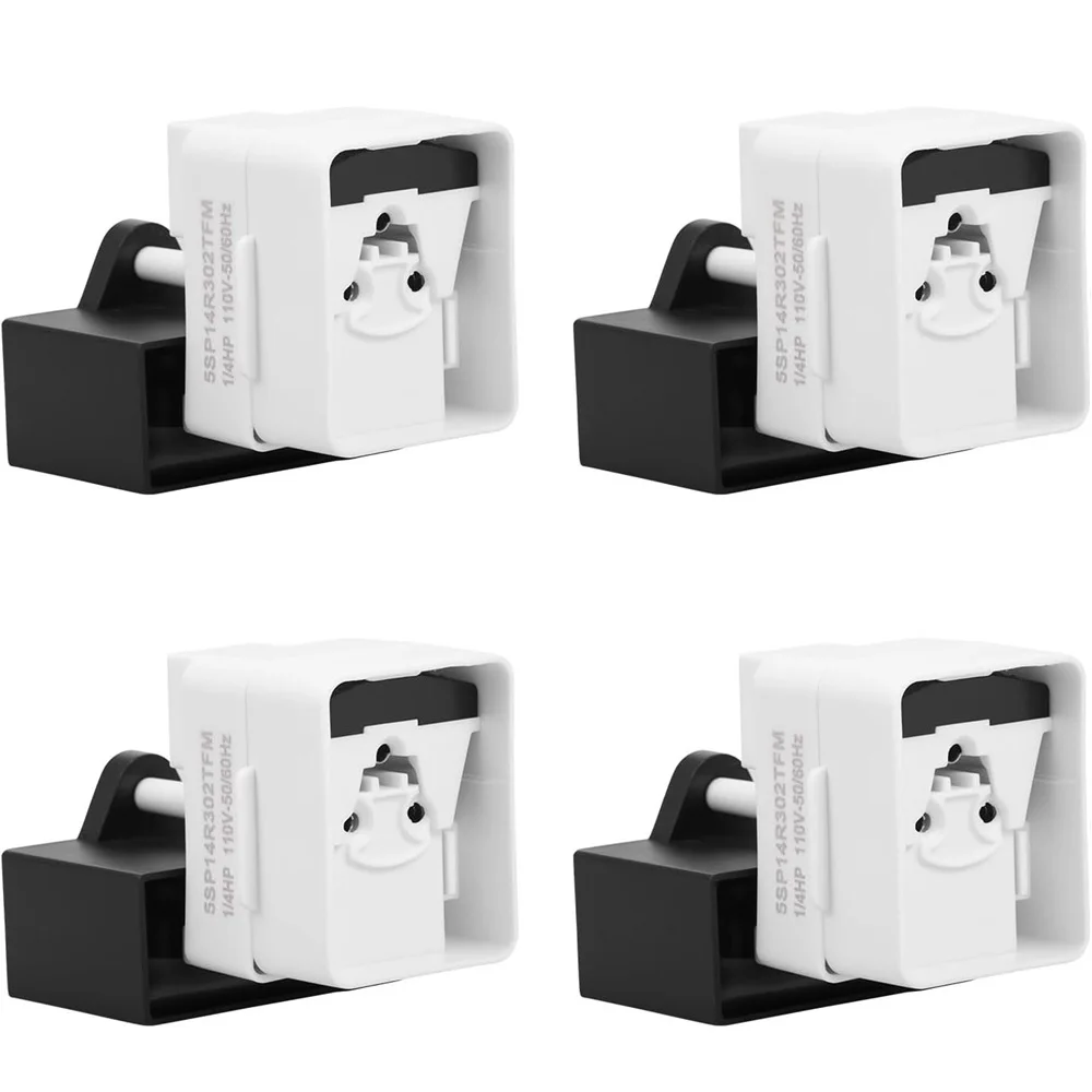 

4Pcs W10613606 Refrigerator Capacitor Stable Running W10416065 Relay Overload Capacitor Easy to Install for Home Fridge