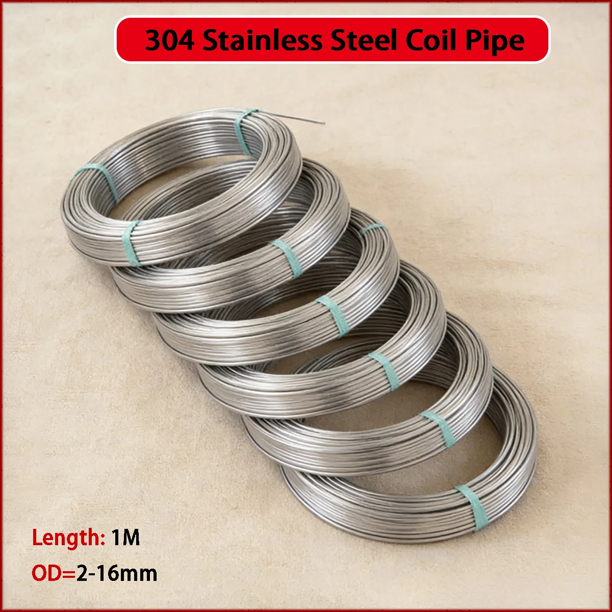 1M 304 Stainless Steel Coil Pipe - OD 2-16mm Wall Thick 0.5/1/1.5mm Capillary Scroll Tube For Industrial Use