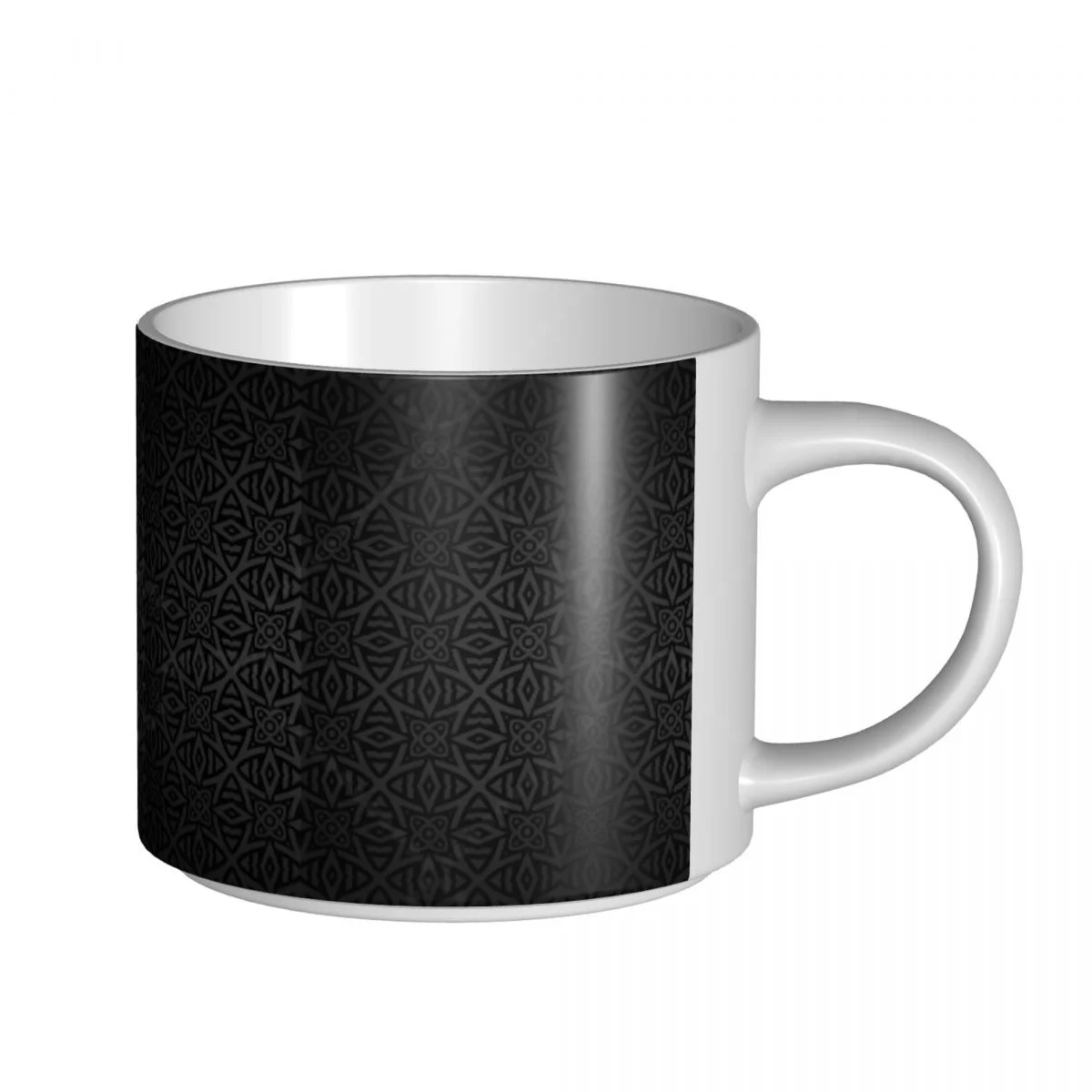 

Векторные керамические кружки большой емкости с геометрическим узором, прочные кофейные чашки ручной работы с ручкой