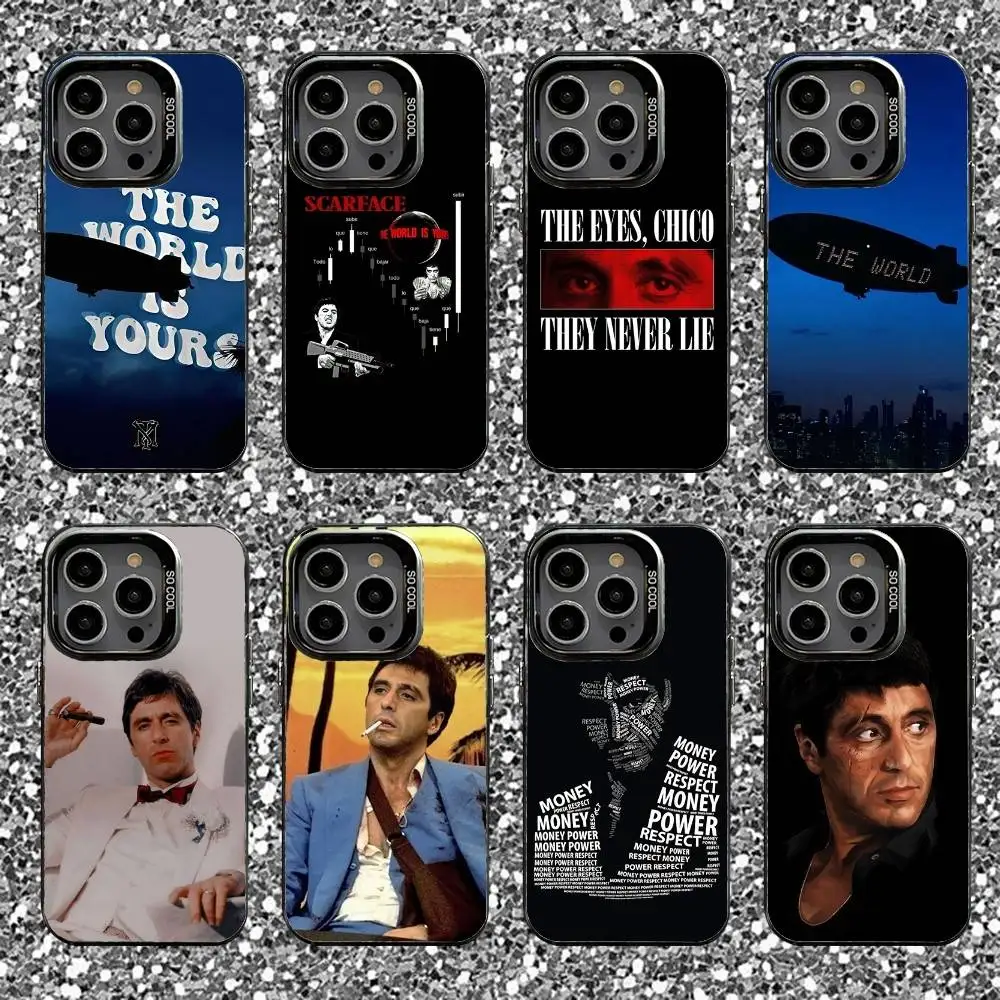 

S-Scarface The World Is Yours Phone Case For iPhone 16,15,14,13,12,11,Pro,XS,Max,Plus,Mini,SE Black Candy Matte Shockproof Cover