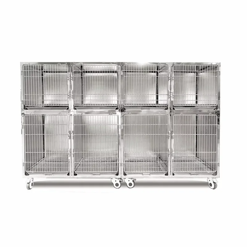 for C-type 8-door  full-rounded cage with tray hospital foster care cage