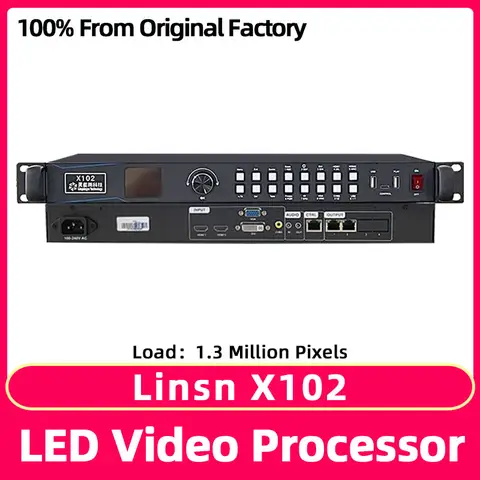Linsn X102 풀 컬러 LED 디스플레이 스크린 비디오 프로세서, HUB75 RGB 디지털 사인 컨트롤러, HDMI VGA DVI 입력