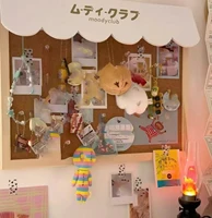 New DIY Cute Dessert House Cork Message Board Home Dormitory Jewelry Wooden Storage Board Wall Decorative Board Room Decoration
