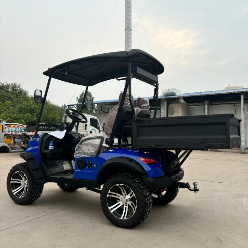 2024 Newly Launched 2-Seater Electric Golf Cart 5KW 60v  Li ion Battery Pack 48v Lithium Battery Golf Cart With Rear Cargo Box