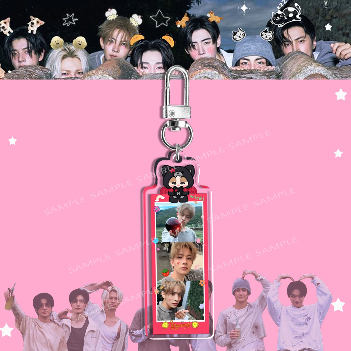 Kpop Acryl Sleutelhanger THE SIN: VANISH Album JUNGWON HEESEUNG JAKE Ni-ki SUNGHOON SUNOO Jay Sleutelhanger Hangertje Fans Cadeau Merchandise