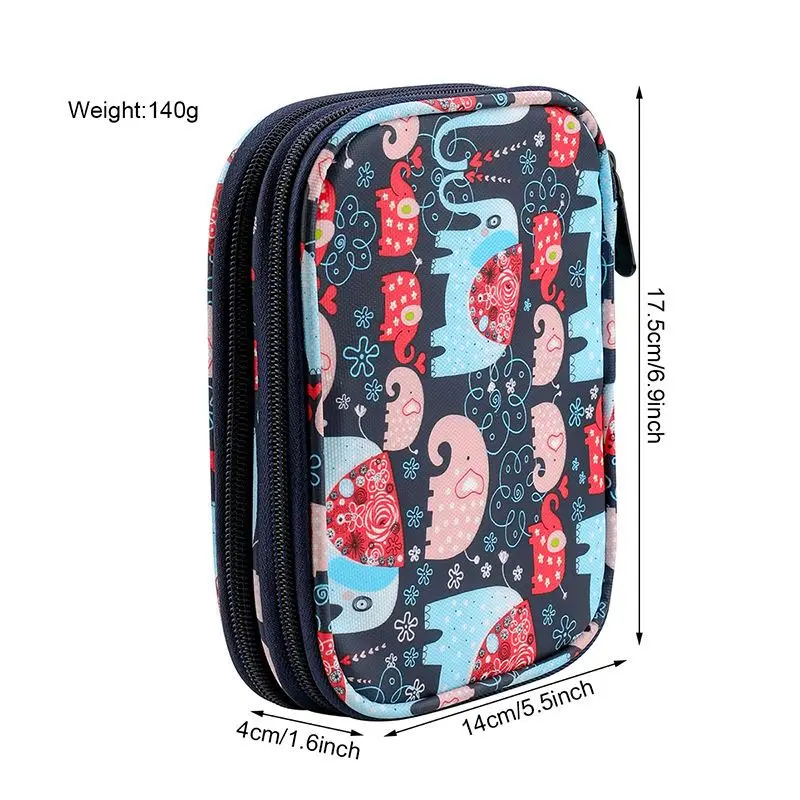 Imagem -03 - Bolsa de Armazenamento de Lápis Colorido Artesanal Dupla Camada Caixa de Ferramentas Faça Você Mesmo Bolsa Escolar Bolsa Organizando Papelaria Caixa