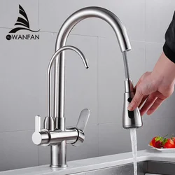 Kitchen Faucets torneira para cozinha de afundar Crane For Kitchen Water Filter Tap Three Ways Sink Mixer Kitchen Faucet WF-0195