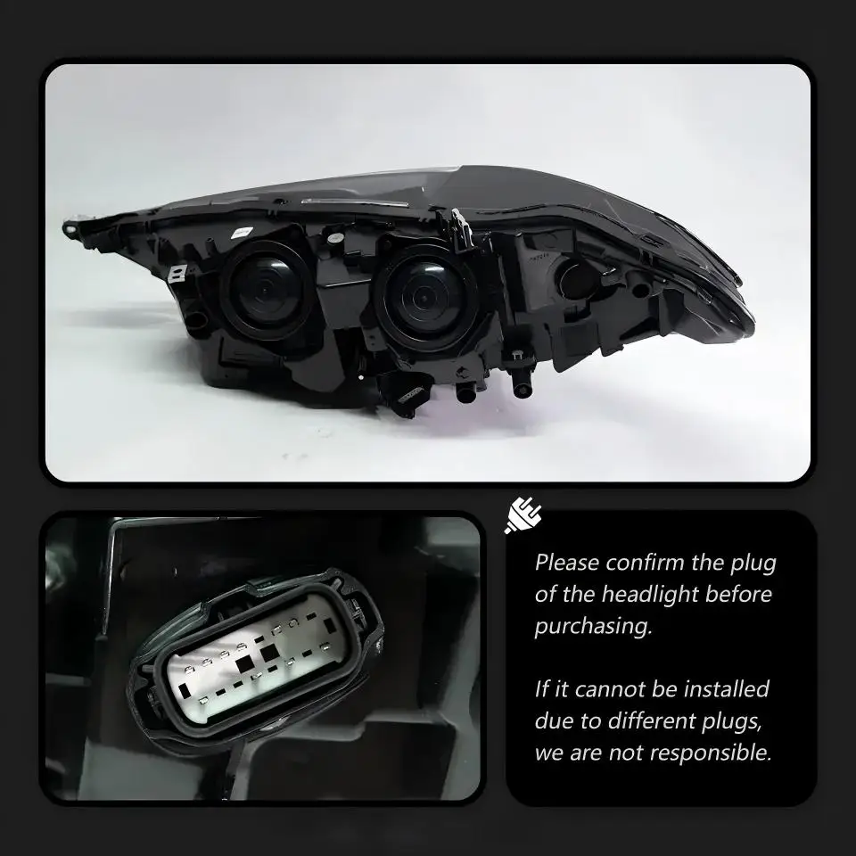 LED Headlights for Ford Mondeo Fusion 2013 - 2016 with Sequential Turn Signal Plug and Play Passenger Driver Side Head Lamp