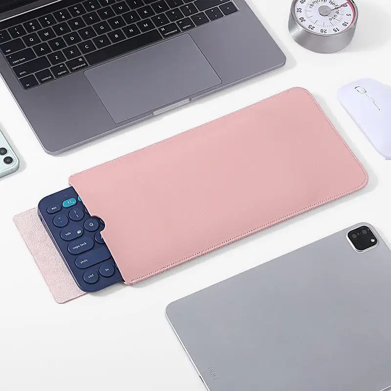 K380 Ultra Thin Keyboard Case Soft PU Leather Dustproof Protective Sleeve Cover for Daily Office Travel Storage